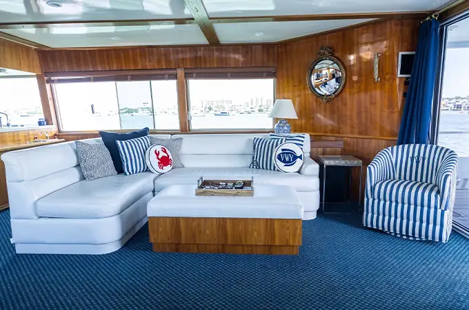 Podcast and content creation yacht rental Newport Beach
